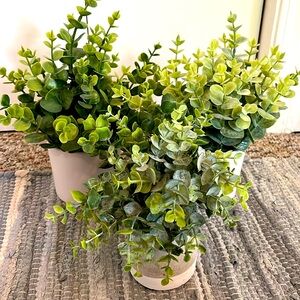 Set of 3 Small Faux Greenery Decor